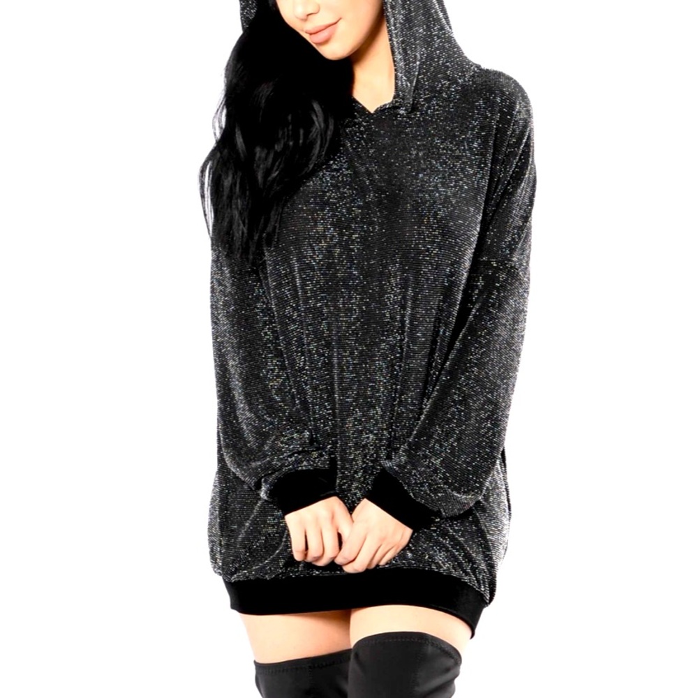 Dark Sparkles & Velvet Trim